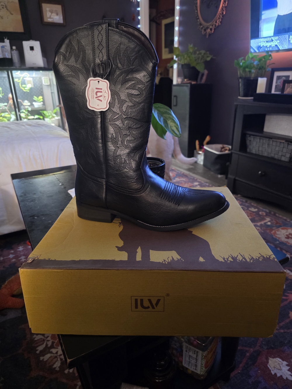 ILV Men’s Black Western Cowboy Boots